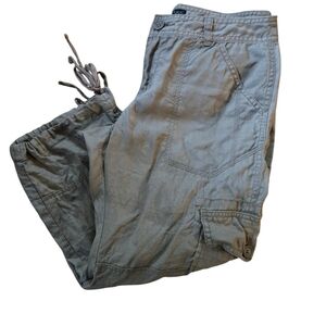 Banana Republic Womens Gray Cropped Cargo Pants